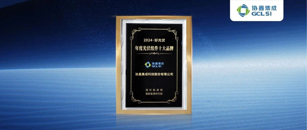 350vip8888新葡的京集团集成高效组件荣获“2024·好光伏年度光伏组件十大品牌”奖