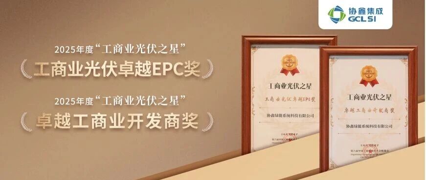 350vip8888新葡的京集团绿能科技荣膺2025年度“工商业光伏之星”双项殊荣 引领行业绿色发展